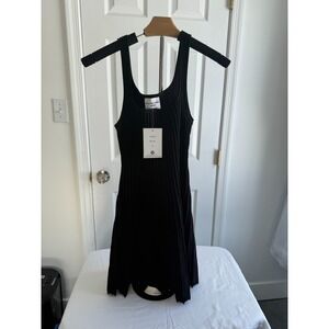 Willow & Wind Black Ribbed Tank Dress Medium Sleeveless